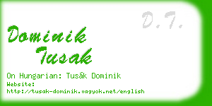 dominik tusak business card